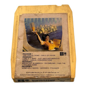 Breakfast In America Supertramp 8 Track Tape Cartridge AMSTC 3708 1979